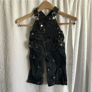 Toddler Overalls with Embroidery Roses